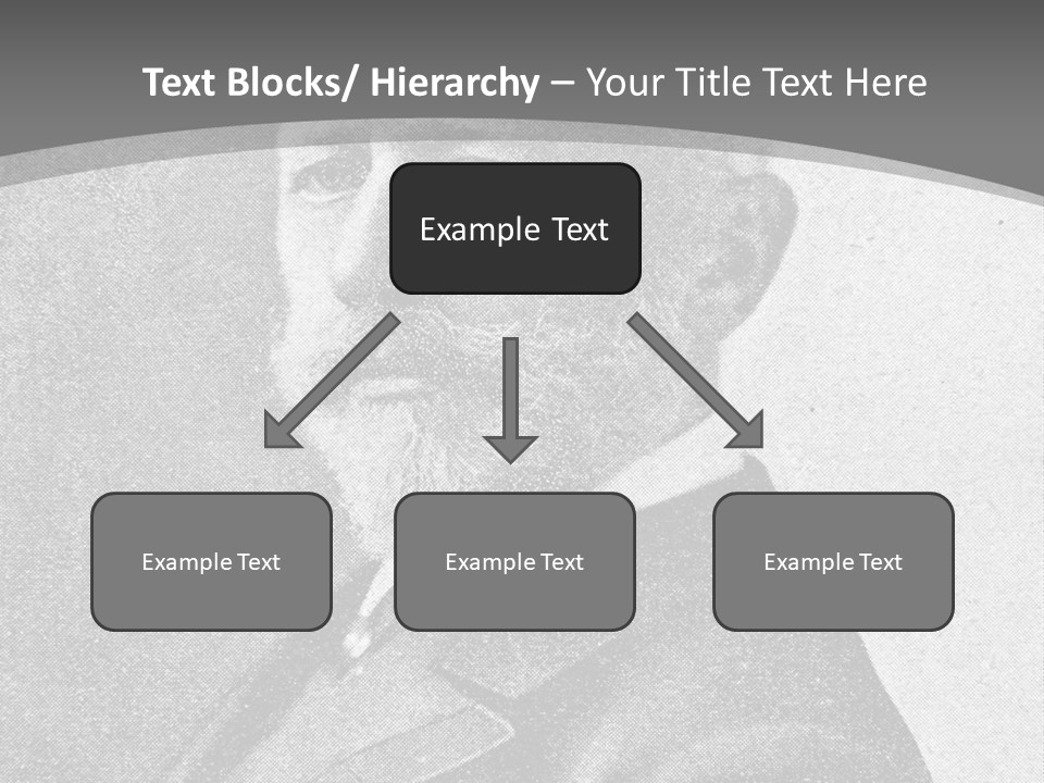 A Black And White Photo Of A Man With A Beard PowerPoint Template