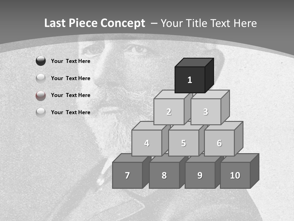 A Black And White Photo Of A Man With A Beard PowerPoint Template