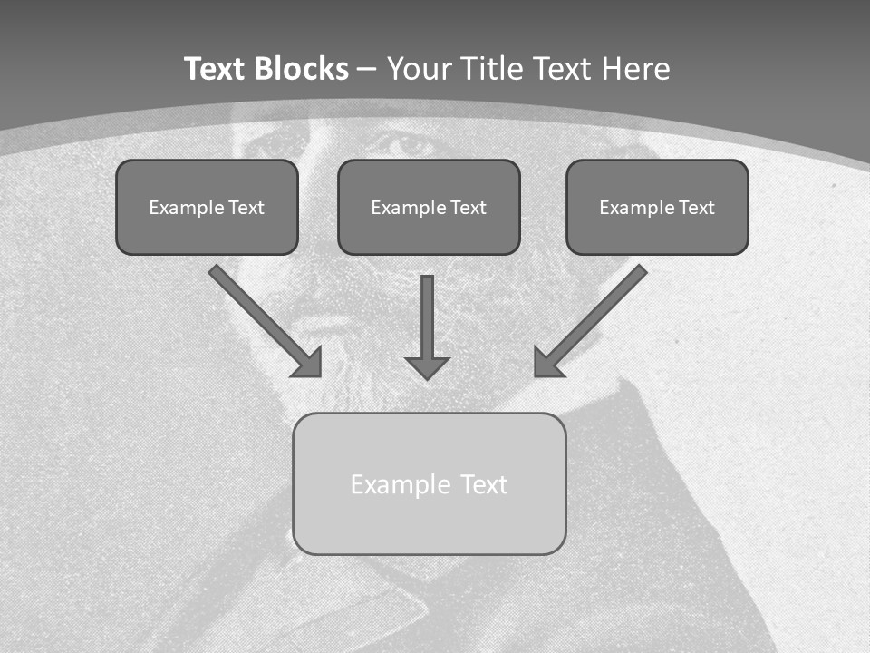 A Black And White Photo Of A Man With A Beard PowerPoint Template