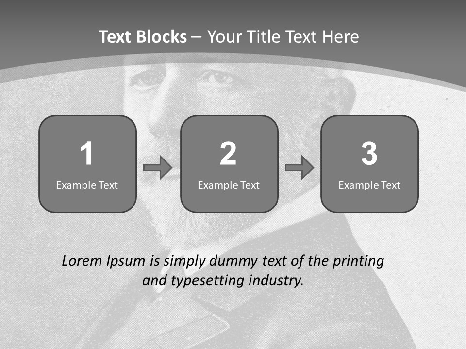 A Black And White Photo Of A Man With A Beard PowerPoint Template