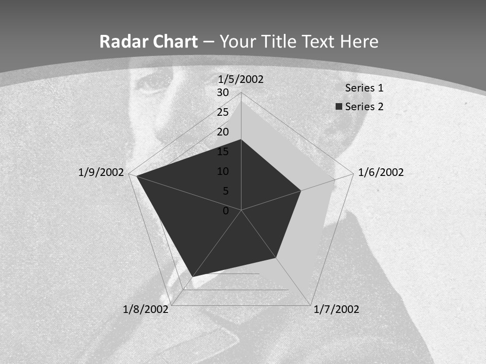 A Black And White Photo Of A Man With A Beard PowerPoint Template