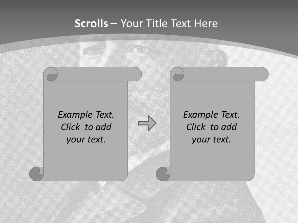 A Black And White Photo Of A Man With A Beard PowerPoint Template