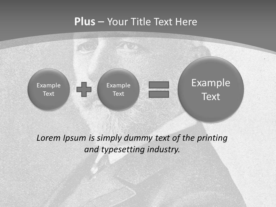 A Black And White Photo Of A Man With A Beard PowerPoint Template