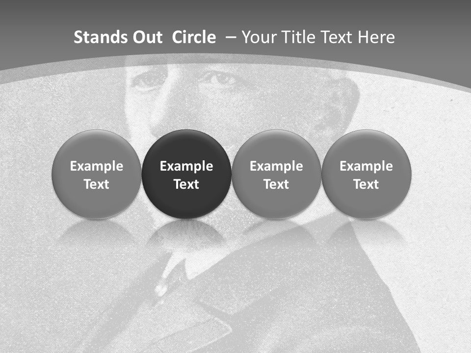 A Black And White Photo Of A Man With A Beard PowerPoint Template