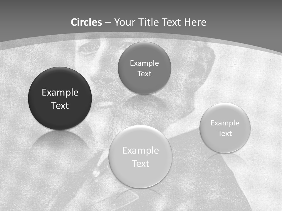 A Black And White Photo Of A Man With A Beard PowerPoint Template