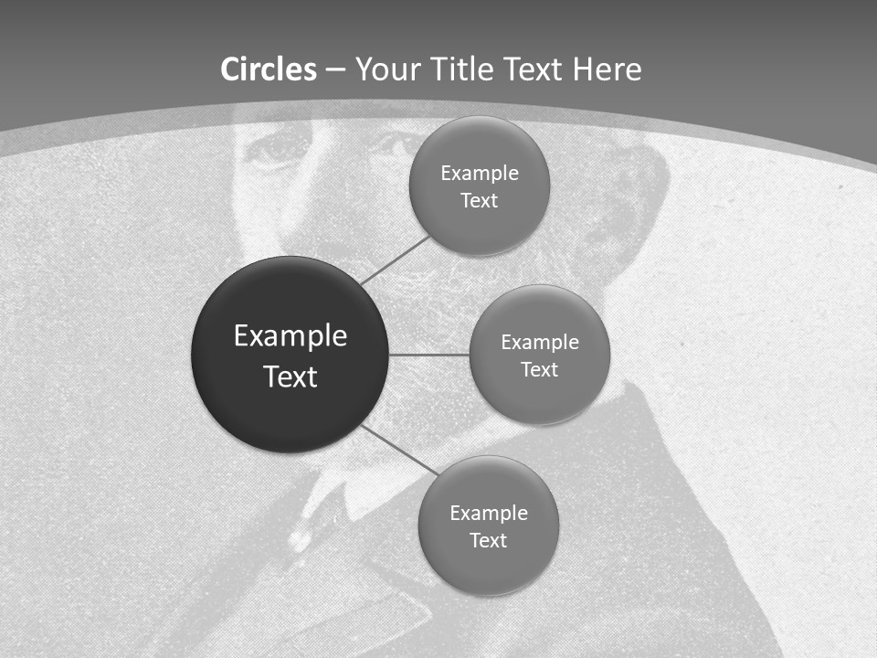 A Black And White Photo Of A Man With A Beard PowerPoint Template