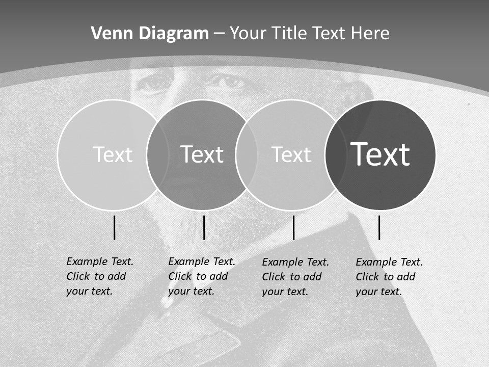 A Black And White Photo Of A Man With A Beard PowerPoint Template