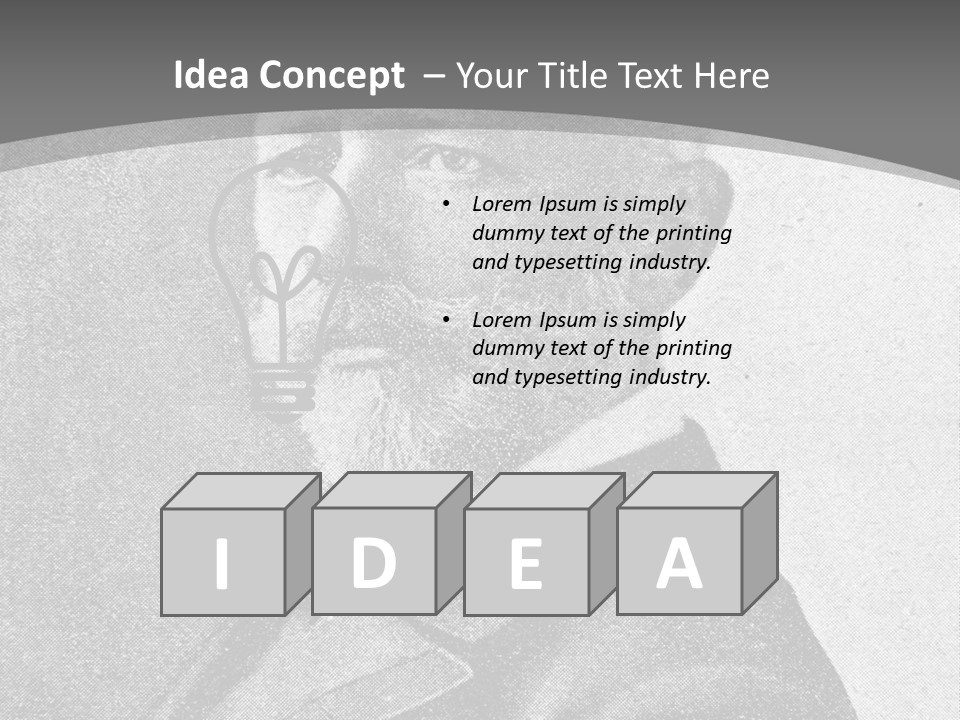 A Black And White Photo Of A Man With A Beard PowerPoint Template