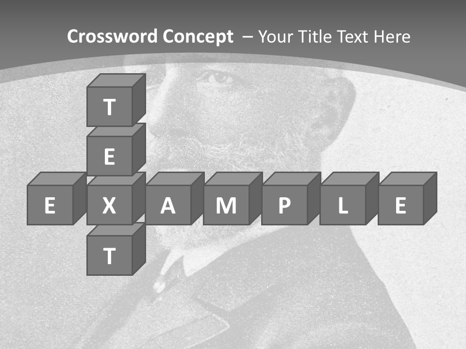 A Black And White Photo Of A Man With A Beard PowerPoint Template