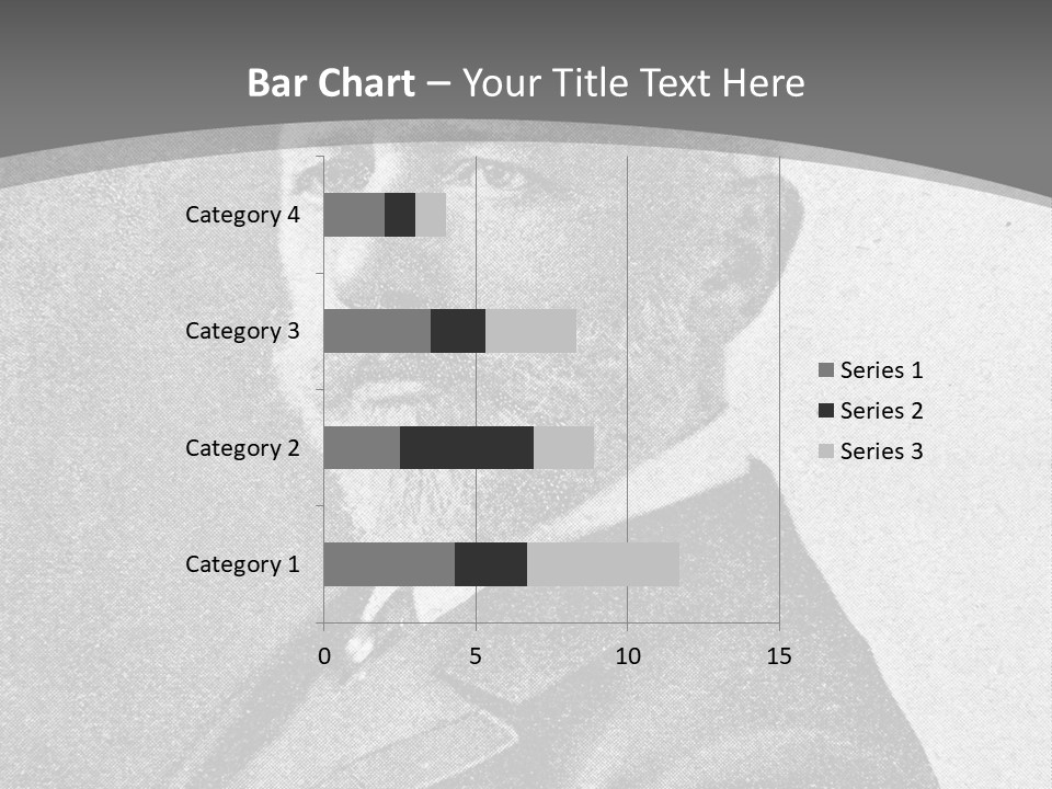 A Black And White Photo Of A Man With A Beard PowerPoint Template