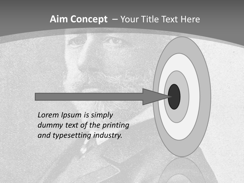 A Black And White Photo Of A Man With A Beard PowerPoint Template