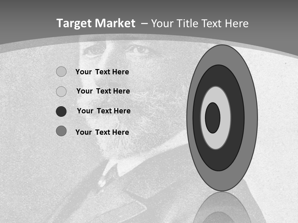 A Black And White Photo Of A Man With A Beard PowerPoint Template