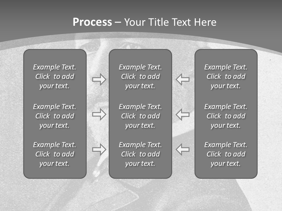 A Black And White Photo Of A Man With A Beard PowerPoint Template