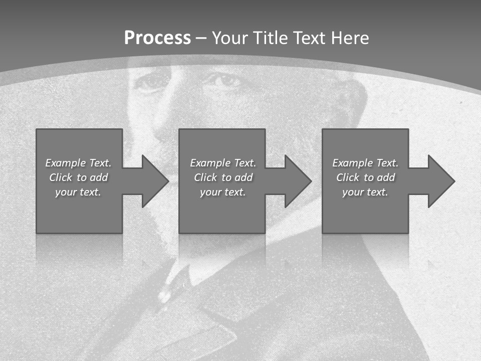 A Black And White Photo Of A Man With A Beard PowerPoint Template