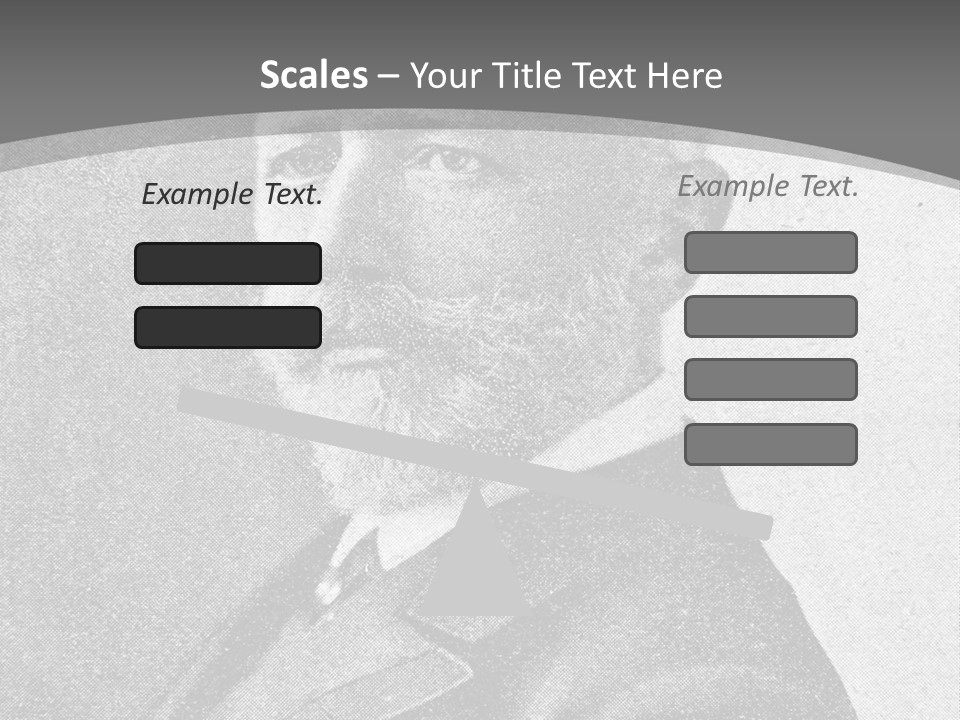 A Black And White Photo Of A Man With A Beard PowerPoint Template