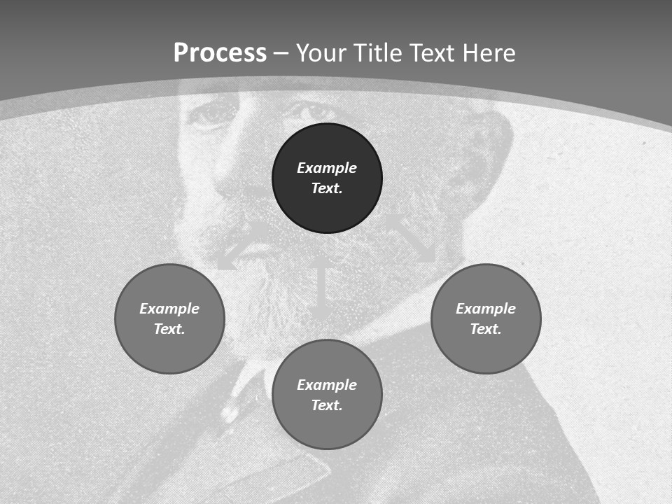 A Black And White Photo Of A Man With A Beard PowerPoint Template