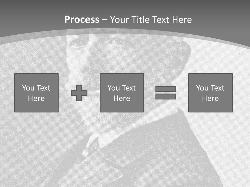 A Black And White Photo Of A Man With A Beard PowerPoint Template