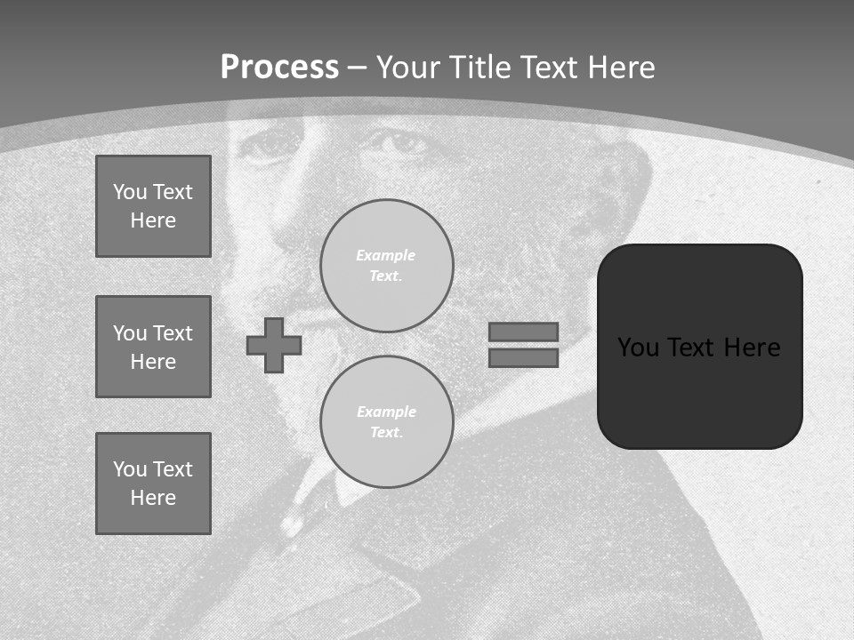 A Black And White Photo Of A Man With A Beard PowerPoint Template