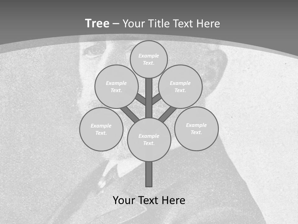 A Black And White Photo Of A Man With A Beard PowerPoint Template