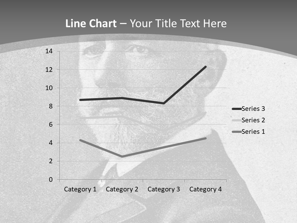 A Black And White Photo Of A Man With A Beard PowerPoint Template