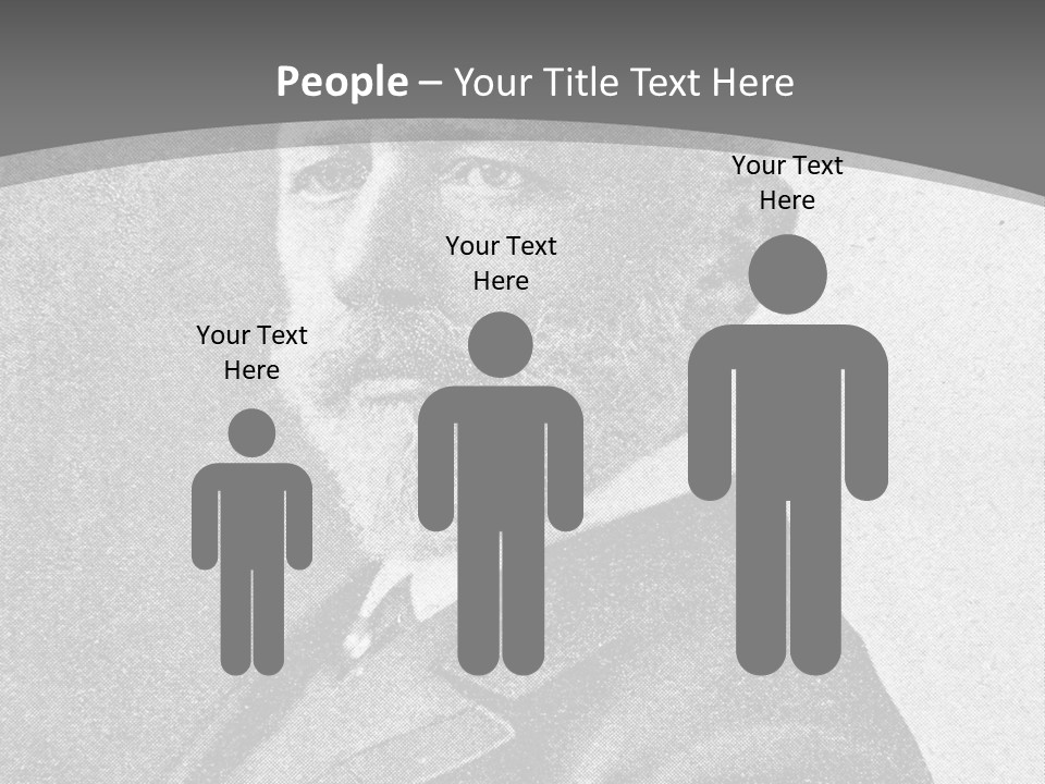 A Black And White Photo Of A Man With A Beard PowerPoint Template