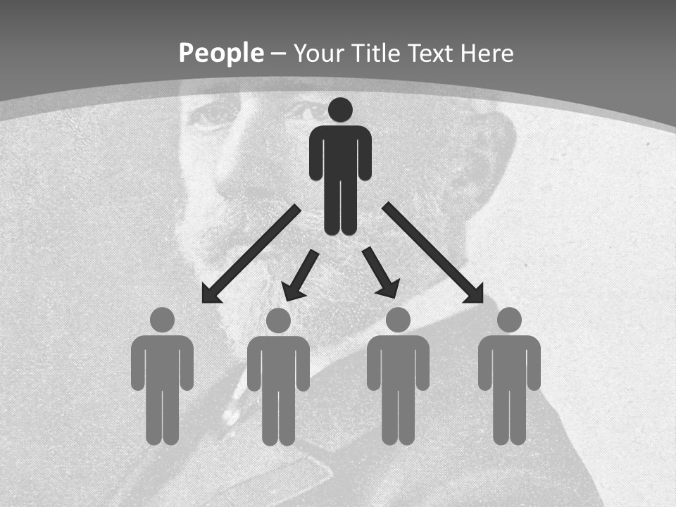 A Black And White Photo Of A Man With A Beard PowerPoint Template