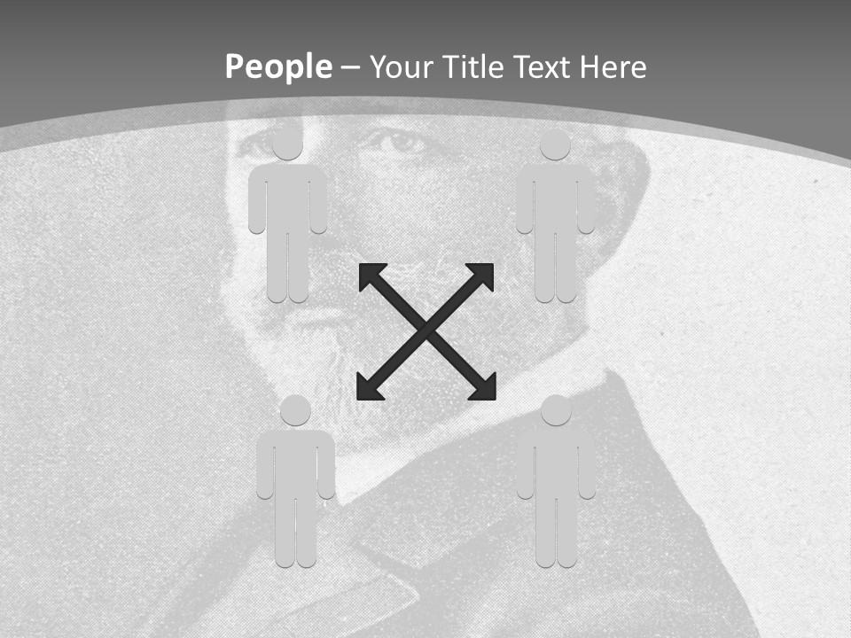 A Black And White Photo Of A Man With A Beard PowerPoint Template