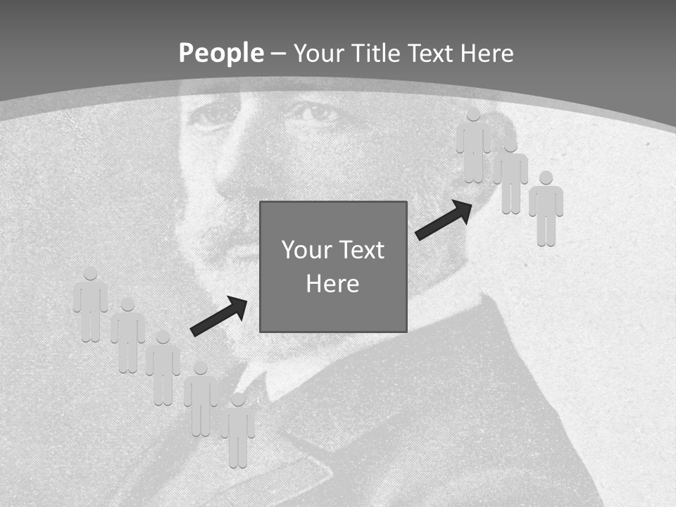 A Black And White Photo Of A Man With A Beard PowerPoint Template