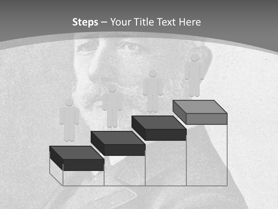 A Black And White Photo Of A Man With A Beard PowerPoint Template