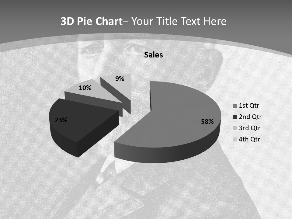 A Black And White Photo Of A Man With A Beard PowerPoint Template