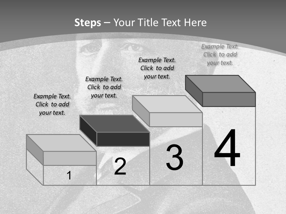 A Black And White Photo Of A Man With A Beard PowerPoint Template