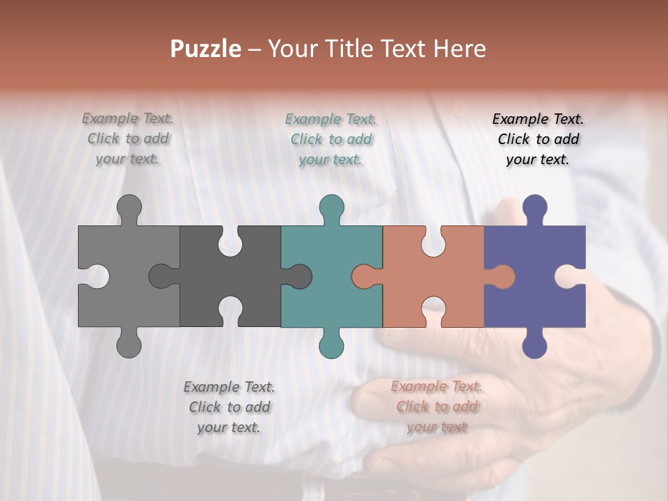 A Man Is Holding His Stomach With His Hands PowerPoint Template