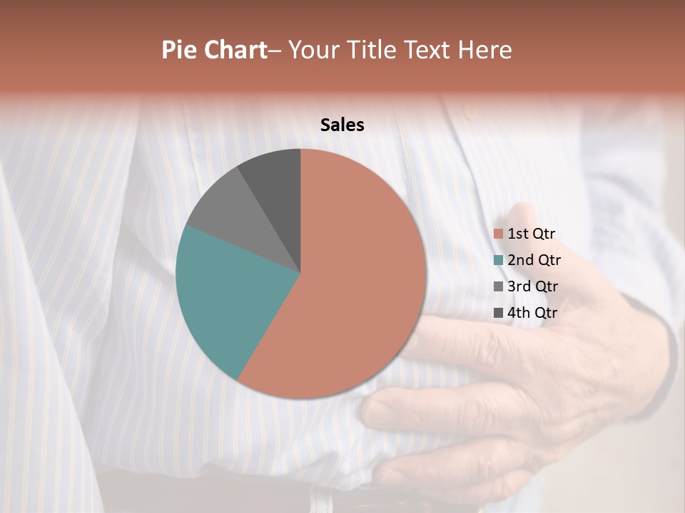 A Man Is Holding His Stomach With His Hands PowerPoint Template