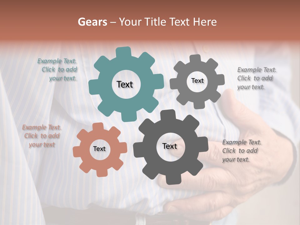 A Man Is Holding His Stomach With His Hands PowerPoint Template