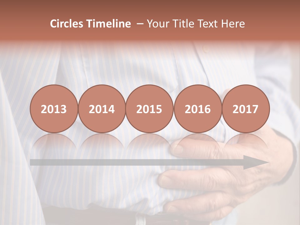 A Man Is Holding His Stomach With His Hands PowerPoint Template