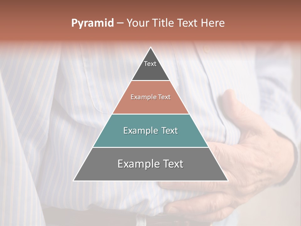 A Man Is Holding His Stomach With His Hands PowerPoint Template