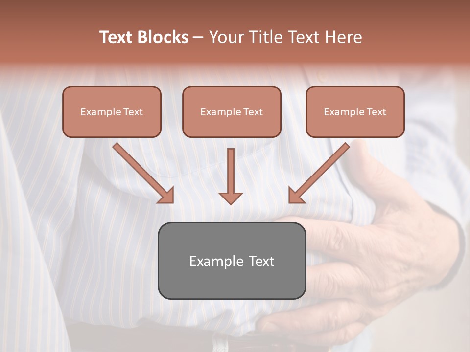 A Man Is Holding His Stomach With His Hands PowerPoint Template