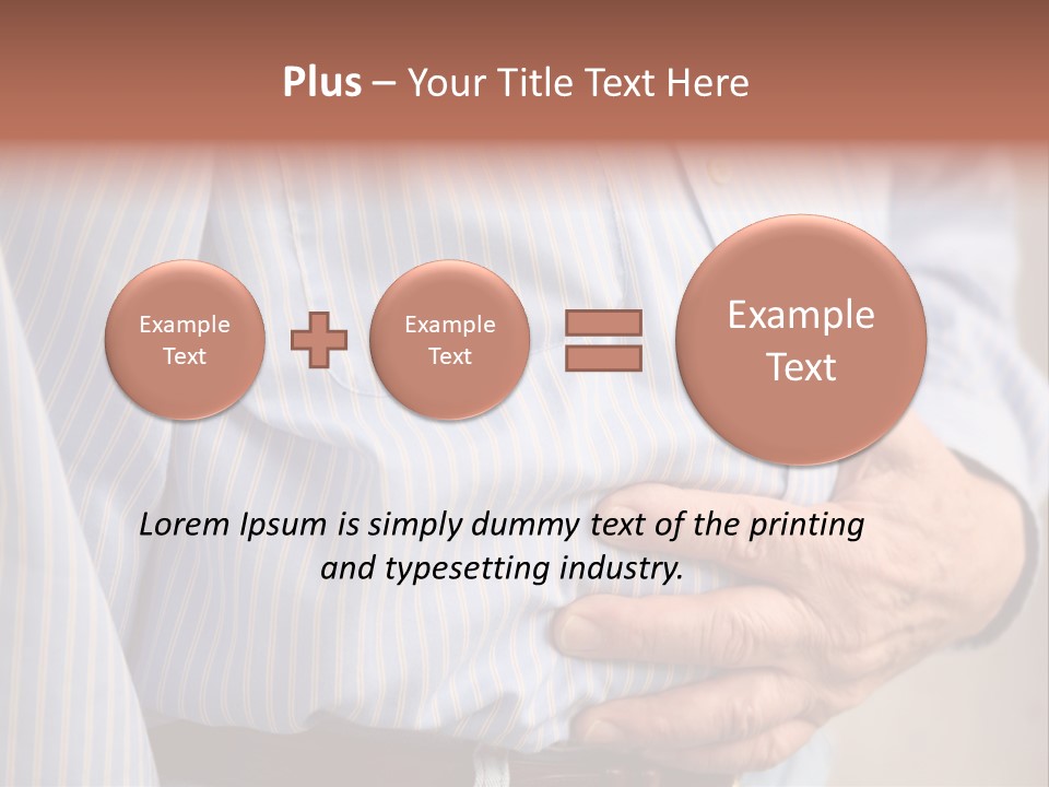 A Man Is Holding His Stomach With His Hands PowerPoint Template
