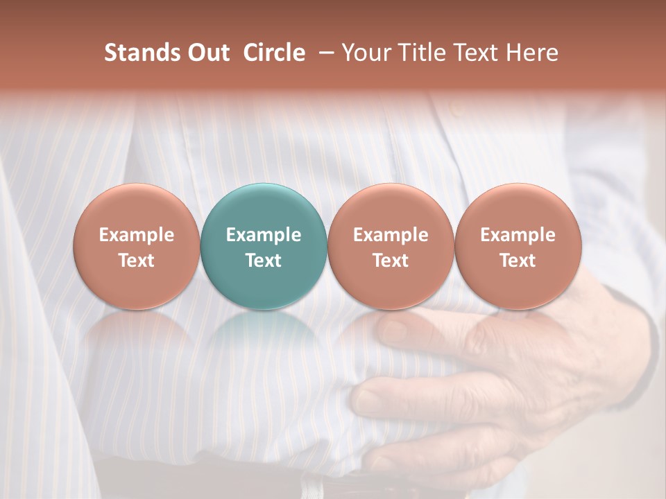 A Man Is Holding His Stomach With His Hands PowerPoint Template