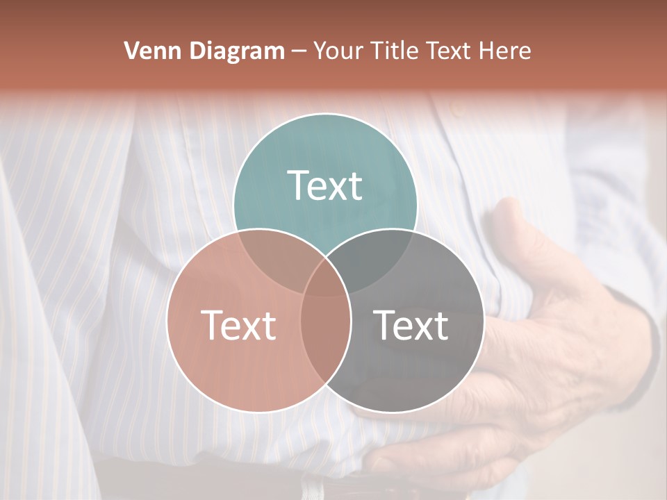 A Man Is Holding His Stomach With His Hands PowerPoint Template