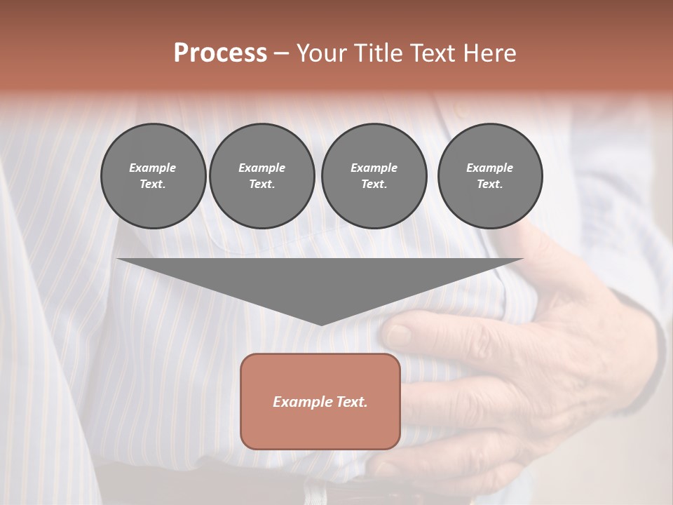 A Man Is Holding His Stomach With His Hands PowerPoint Template