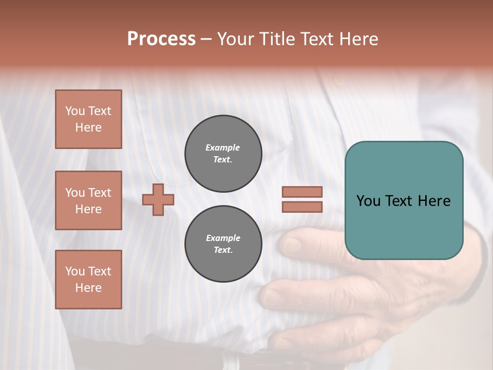 A Man Is Holding His Stomach With His Hands PowerPoint Template