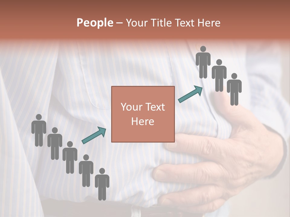 A Man Is Holding His Stomach With His Hands PowerPoint Template