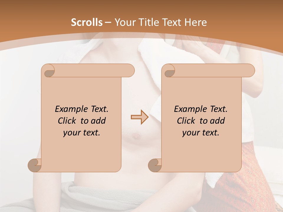 A Man Sitting On A Bed Next To A Woman PowerPoint Template