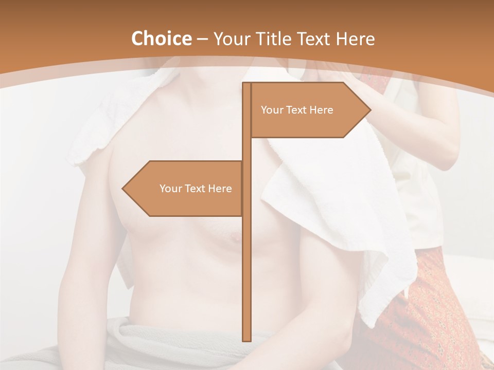 A Man Sitting On A Bed Next To A Woman PowerPoint Template