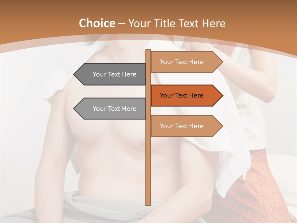 A Man Sitting On A Bed Next To A Woman PowerPoint Template