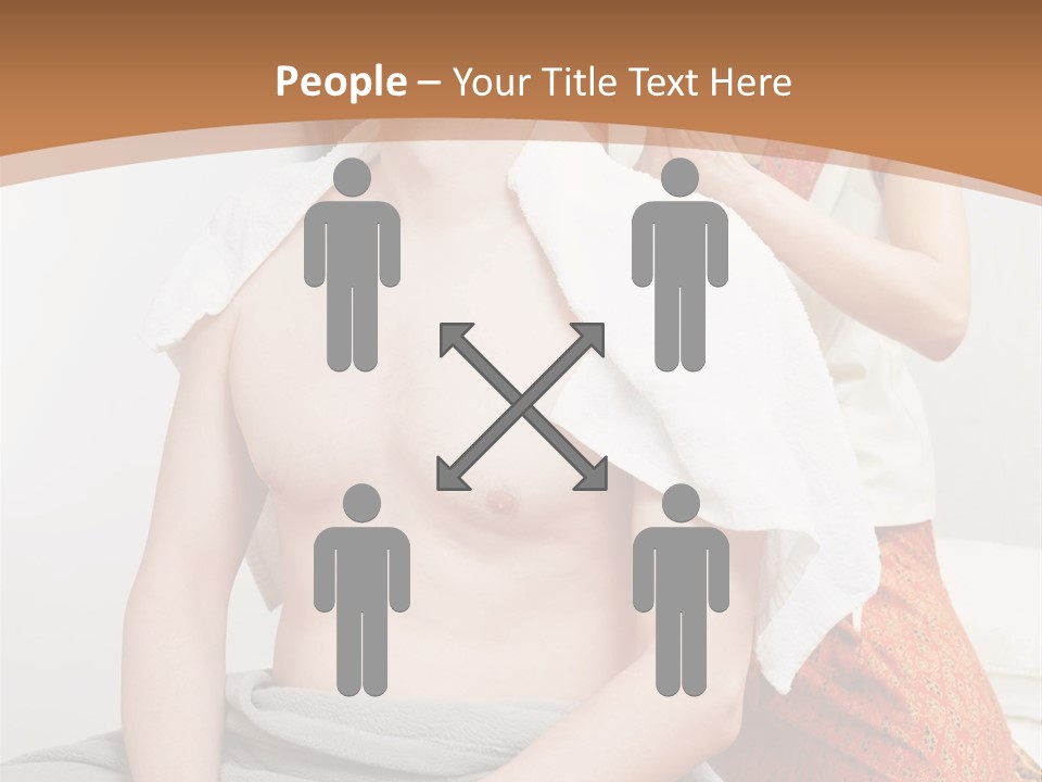 A Man Sitting On A Bed Next To A Woman PowerPoint Template