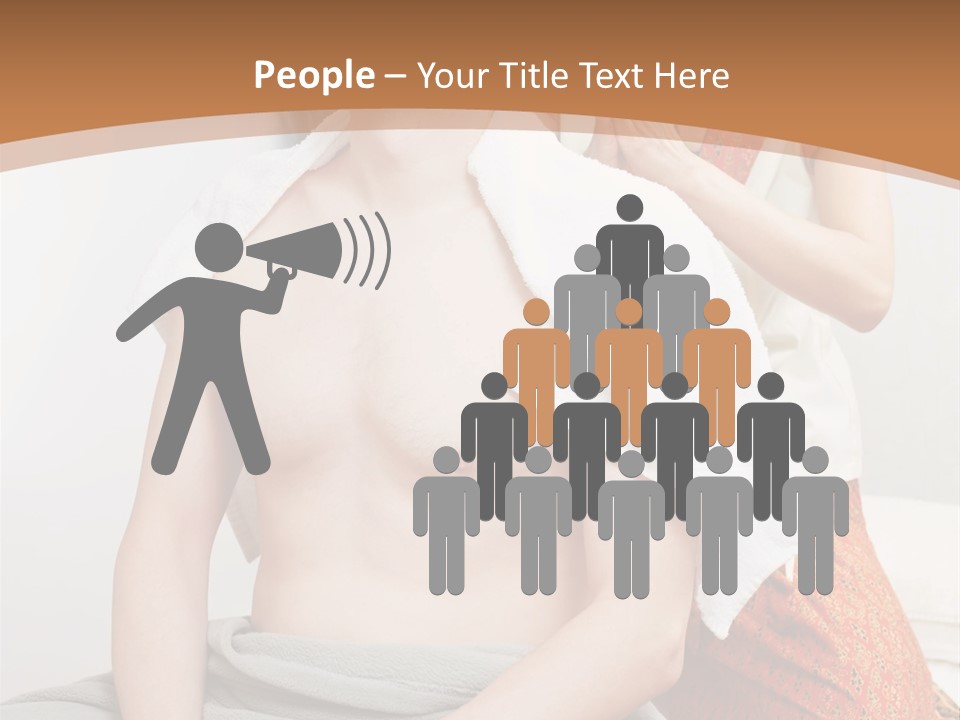 A Man Sitting On A Bed Next To A Woman PowerPoint Template