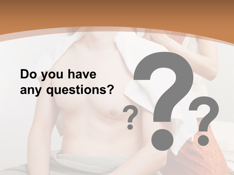 A Man Sitting On A Bed Next To A Woman PowerPoint Template