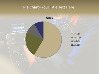 A Person Using A Cell Phone While Driving A Car PowerPoint Template